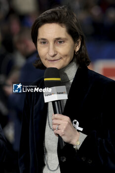 16/03/2024 - French Minister of Sports Amelie Oudea-Castera is interviewed during the 2024 Six nations Championship, rugby union match between France and England on March 16, 2024 at Groupama stadium in Décines-Charpieu near Lyon, France - RUGBY - SIX NATIONS 2024 - FRANCE V ENGLAND - 6 NAZIONI - RUGBY