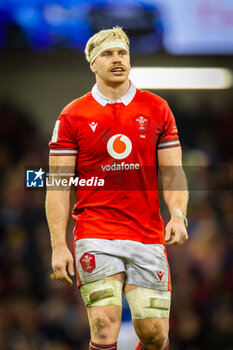 16/03/2024 - Aaron Wainwright of Wales during the 2024 Six nations Championship, rugby union match between Wales and Italy on 16 March 2024 at Millenium Stadium in Cardiff, Wales - RUGBY - SIX NATIONS 2024 - WALES V ITALY - 6 NAZIONI - RUGBY