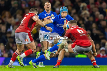 16/03/2024 - Ross Vintcent of Italy during the 2024 Six nations Championship, rugby union match between Wales and Italy on 16 March 2024 at Millenium Stadium in Cardiff, Wales - RUGBY - SIX NATIONS 2024 - WALES V ITALY - 6 NAZIONI - RUGBY