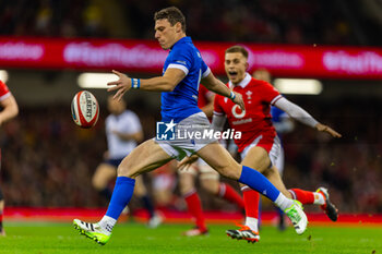 16/03/2024 - Paolo Garbisi of Italy during the 2024 Six nations Championship, rugby union match between Wales and Italy on 16 March 2024 at Millenium Stadium in Cardiff, Wales - RUGBY - SIX NATIONS 2024 - WALES V ITALY - 6 NAZIONI - RUGBY
