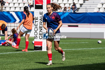 2024-04-14 - Lina Queyroi of France warms up ahead of the Women's Six Nations 2024, rugby union match between France and Italy on April 14, 2024 at Jean Bouin stadium in Paris, France - RUGBY - WOMEN'S SIX NATIONS 2024 - FRANCE V ITALY - SIX NATIONS - RUGBY