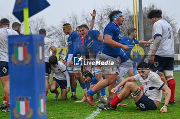 2024-01-06 - Try for Italy scored by Nicholas Gasperini - U20 ITALY VS FRANCE - TEST MATCH - RUGBY