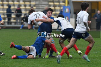 2024-01-06 - Corentin MEZOU (france) and Marco Scalabrin (Italy) - U20 ITALY VS FRANCE - TEST MATCH - RUGBY