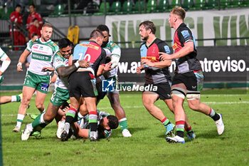 2024-09-13 - Actions of the game and players' images during the match between Benetton Rugby and Harlequins FC at Monigo Stadium, Treviso  13 September 2024 - BENETTON RUGBY VS HARLEQUINS FC - TEST MATCH - RUGBY