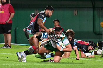 2024-09-13 - Actions of the game and players' images during the match between Benetton Rugby and Harlequins FC at Monigo Stadium, Treviso  13 September 2024 - BENETTON RUGBY VS HARLEQUINS FC - TEST MATCH - RUGBY