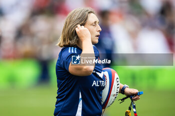 2024-09-07 - Head Coach Gaelle Mignot of France during the Rugby International match between England Women and France Women at the Kingsholm Stadium, Gloucester, United Kingdom on 7 September 2024. Photo Simon King /ProSportsImages / DPPI - RUGBY - TEST MATCH - ENGLAND V FRANCE WOMEN - TEST MATCH - RUGBY