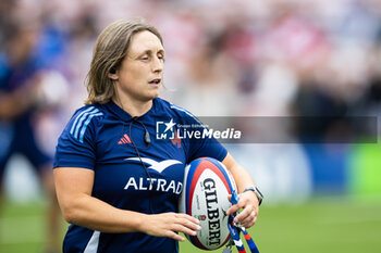 2024-09-07 - Head Coach Gaelle Mignot of France during the Rugby International match between England Women and France Women at the Kingsholm Stadium, Gloucester, United Kingdom on 7 September 2024. Photo Simon King /ProSportsImages / DPPI - RUGBY - TEST MATCH - ENGLAND V FRANCE WOMEN - TEST MATCH - RUGBY