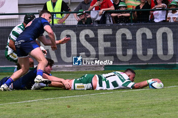 2024-06-01 - Try Thomas Gallo ( Benetton Rugby )during the URC game between BENETTON RUGBY and Edinburgh Rugby at Monigo Stadium, Italy on June 1, 2024 - BENETTON RUGBY VS EDINBURGH RUGBY - UNITED RUGBY CHAMPIONSHIP - RUGBY