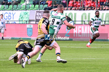 2024-04-20 - Actions game and players' images between BENETTON RUGBY vs DRAGONS in the RUGBY - UNITED RUGBY CHAMPIONSHIP at Stadio Monigo Treviso, Italy on April 20, 2024. - BENETTON RUGBY VS DRAGONS - UNITED RUGBY CHAMPIONSHIP - RUGBY