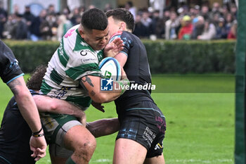 2024-03-02 - Thomas Gallo ( Benetton Rugby ) during the match between Benetton Rugby and Glasgow Warriors, 11° Round URC 2023/2024 at Stadio Monigo (TV ), on 2 March, 2024. - BENETTON RUGBY VS GLASGOW WARRIORS - UNITED RUGBY CHAMPIONSHIP - RUGBY