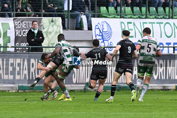 2024-03-02 - Tackle during the match between Benetton Rugby and Glasgow Warriors, 11° Round URC 2023/2024 at Stadio Monigo (TV ), on 2 March, 2024. - BENETTON RUGBY VS GLASGOW WARRIORS - UNITED RUGBY CHAMPIONSHIP - RUGBY