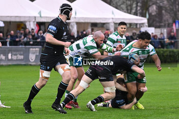 2024-03-02 - Tackle during the match between Benetton Rugby and Glasgow Warriors, 11° Round URC 2023/2024 at Stadio Monigo (TV ), on 2 March, 2024. - BENETTON RUGBY VS GLASGOW WARRIORS - UNITED RUGBY CHAMPIONSHIP - RUGBY