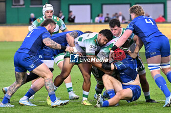 2024-10-05 - Actions of the game and players' images during the match between Benetton Rugby vs Leinster Rugby match at Monigo Stadium - October 5, 2024, during the United Rugby Championship 2024/2025 - BENETTON RUGBY VS LEINSTER RUGBY - UNITED RUGBY CHAMPIONSHIP - RUGBY