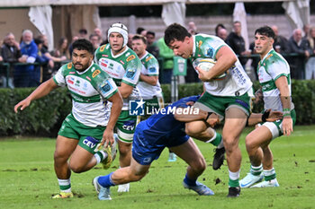 2024-10-05 - Actions of the game and players' images during the match between Benetton Rugby vs Leinster Rugby match at Monigo Stadium - October 5, 2024, during the United Rugby Championship 2024/2025 - BENETTON RUGBY VS LEINSTER RUGBY - UNITED RUGBY CHAMPIONSHIP - RUGBY