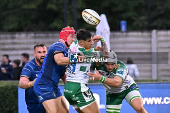 2024-10-05 - Actions of the game and players' images during the match between Benetton Rugby vs Leinster Rugby match at Monigo Stadium - October 5, 2024, during the United Rugby Championship 2024/2025 - BENETTON RUGBY VS LEINSTER RUGBY - UNITED RUGBY CHAMPIONSHIP - RUGBY