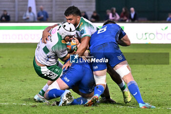 2024-10-05 - Actions of the game and players' images during the match between Benetton Rugby vs Leinster Rugby match at Monigo Stadium - October 5, 2024, during the United Rugby Championship 2024/2025 - BENETTON RUGBY VS LEINSTER RUGBY - UNITED RUGBY CHAMPIONSHIP - RUGBY