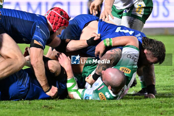 2024-10-05 - Actions of the game and players' images during the match between Benetton Rugby vs Leinster Rugby match at Monigo Stadium - October 5, 2024, during the United Rugby Championship 2024/2025 - BENETTON RUGBY VS LEINSTER RUGBY - UNITED RUGBY CHAMPIONSHIP - RUGBY