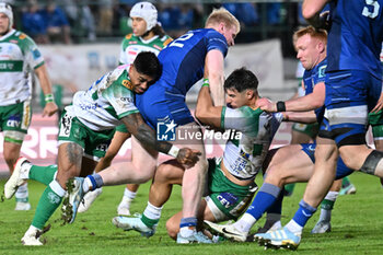 2024-10-05 - Actions of the game and players' images during the match between Benetton Rugby vs Leinster Rugby match at Monigo Stadium - October 5, 2024, during the United Rugby Championship 2024/2025 - BENETTON RUGBY VS LEINSTER RUGBY - UNITED RUGBY CHAMPIONSHIP - RUGBY