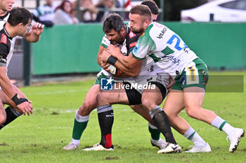 2024-10-12 - Actions of the game and players' images during the match between Benetton Rugby vs Hollywoodbets Sharks match at Monigo Stadium - October 12, 2024, during the United Rugby Championship 2024/2025 - BENETTON RUGBY VS HOLLYWOODBETS SHARKS - UNITED RUGBY CHAMPIONSHIP - RUGBY