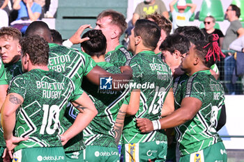 2024-10-12 - Actions of the game and players' images during the match between Benetton Rugby vs Hollywoodbets Sharks match at Monigo Stadium - October 12, 2024, during the United Rugby Championship 2024/2025 - BENETTON RUGBY VS HOLLYWOODBETS SHARKS - UNITED RUGBY CHAMPIONSHIP - RUGBY