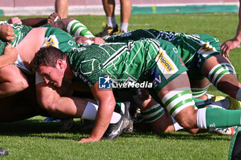 2024-10-12 - Actions of the game and players' images during the match between Benetton Rugby vs Hollywoodbets Sharks match at Monigo Stadium - October 12, 2024, during the United Rugby Championship 2024/2025 - BENETTON RUGBY VS HOLLYWOODBETS SHARKS - UNITED RUGBY CHAMPIONSHIP - RUGBY