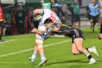 2024-10-25 - Tommaso Menoncello ( Benetton Rugby ) during the match between Benetton Rugby vs Vodacom Bulls match at Monigo Stadium - October 25, 2024, during the United Rugby Championship 2024/2025 - BENETTON RUGBY VS VODACOM BULLS - UNITED RUGBY CHAMPIONSHIP - RUGBY