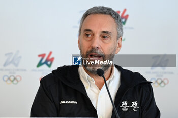 2024-01-19 - Milano Cortina 2026 CEO Andrea Varnier Marco during the press conference to present the Winter Olympic Games Milano cortina 2026 - IBU BIATHLON WORLD CUP 2024 - WOMEN'S 12.5KM SHORT INDIVIDUAL - BIATHLON - WINTER SPORTS