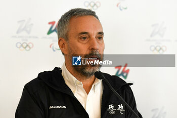 2024-01-19 - Milano Cortina 2026 CEO Andrea Varnier Marco during the press conference to present the Winter Olympic Games Milano cortina 2026 - IBU BIATHLON WORLD CUP 2024 - WOMEN'S 12.5KM SHORT INDIVIDUAL - BIATHLON - WINTER SPORTS