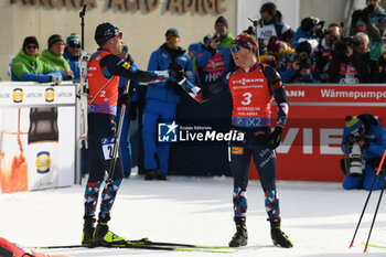 21/01/2024 - DALE-SKJEVDAL Johannes (NOR) and BOE Tarjei (Norway) after the race - IBU BIATHLON WORLD CUP 2024 - MEN'S 15KM MASS START - BIATHLON - SPORT INVERNALI