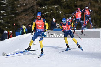 2024-01-21 - SAMUELSSON Sebastian (SWE) and NELIN Jesper (SWE) during the race - IBU BIATHLON WORLD CUP 2024 - MEN'S 15KM MASS START - BIATHLON - WINTER SPORTS