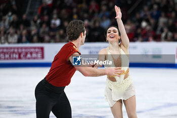 2024-03-21 - Lia Pereira and Trennt Michaud (CAN) 8th place, Pair Skating during the ISU World Figure Skating Championships on March 21, 2024 at Bell Centre in Montreal, Canada - SKATING - WORLD FIGURE SKATING CHAMPIONSHIPS 2024 - ICE SKATING - WINTER SPORTS
