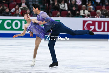 2024-03-21 - Emily Chan and Spencer Akira Howe (USA) 12th place, Pair Skating during the ISU World Figure Skating Championships on March 21, 2024 at Bell Centre in Montreal, Canada - SKATING - WORLD FIGURE SKATING CHAMPIONSHIPS 2024 - ICE SKATING - WINTER SPORTS