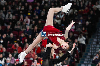 2024-03-21 - Ellie Kam and Danny O'Shea (USA) 11th place, Pair Skating during the ISU World Figure Skating Championships on March 21, 2024 at Bell Centre in Montreal, Canada - SKATING - WORLD FIGURE SKATING CHAMPIONSHIPS 2024 - ICE SKATING - WINTER SPORTS