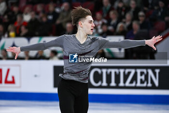 2024-03-21 - Roman Sadovsky (CAN), Men’s Singles during the ISU World Figure Skating Championships on March 21, 2024 at Bell Centre in Montreal, Canada - SKATING - WORLD FIGURE SKATING CHAMPIONSHIPS 2024 - ICE SKATING - WINTER SPORTS