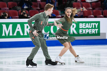 22/03/2024 - Anna Simova and Kirill Aksenov (SVK) during the ISU World Figure Skating Championships on March 22, 2024 at Bell Centre in Montreal, Canada - SKATING - WORLD FIGURE SKATING CHAMPIONSHIPS 2024 - PATTINAGGIO SUL GHIACCIO - SPORT INVERNALI