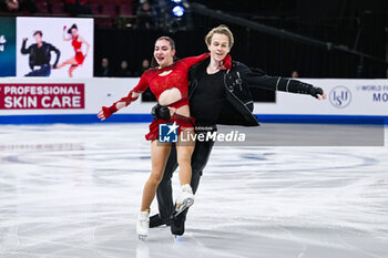 2024-03-22 - Diana Davis and Gleb Smolkin (GEO) during the ISU World Figure Skating Championships on March 22, 2024 at Bell Centre in Montreal, Canada - SKATING - WORLD FIGURE SKATING CHAMPIONSHIPS 2024 - ICE SKATING - WINTER SPORTS