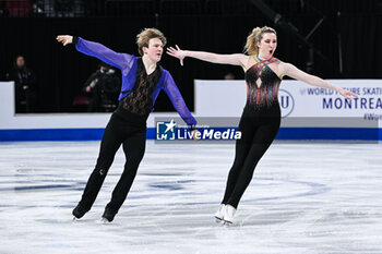 2024-03-22 - Emily Bratti and Ian Somerville (USA) during the ISU World Figure Skating Championships on March 22, 2024 at Bell Centre in Montreal, Canada - SKATING - WORLD FIGURE SKATING CHAMPIONSHIPS 2024 - ICE SKATING - WINTER SPORTS