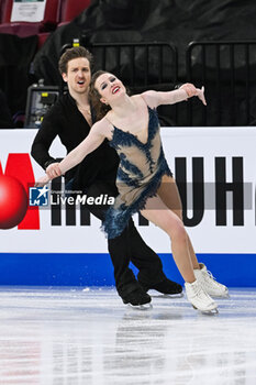 2024-03-22 - Christina Carreira and Anthony Ponomarenko (USA) during the ISU World Figure Skating Championships on March 22, 2024 at Bell Centre in Montreal, Canada - SKATING - WORLD FIGURE SKATING CHAMPIONSHIPS 2024 - ICE SKATING - WINTER SPORTS