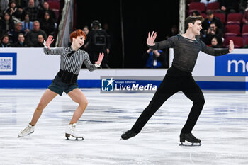 2024-03-22 - Evgeniia Lopareva and Geoffrey Brissaud (FRA) during the ISU World Figure Skating Championships on March 22, 2024 at Bell Centre in Montreal, Canada - SKATING - WORLD FIGURE SKATING CHAMPIONSHIPS 2024 - ICE SKATING - WINTER SPORTS
