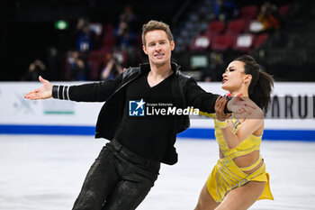 2024-03-22 - Madison Chock and Evan Bates (USA) during the ISU World Figure Skating Championships on March 22, 2024 at Bell Centre in Montreal, Canada - SKATING - WORLD FIGURE SKATING CHAMPIONSHIPS 2024 - ICE SKATING - WINTER SPORTS
