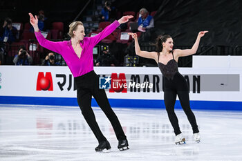 2024-03-22 - Adrienne Carhart and Oleksandr Kolosovskyi (AZE) during the ISU World Figure Skating Championships on March 22, 2024 at Bell Centre in Montreal, Canada - SKATING - WORLD FIGURE SKATING CHAMPIONSHIPS 2024 - ICE SKATING - WINTER SPORTS