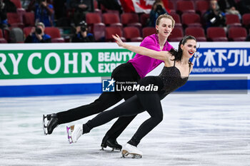2024-03-22 - Adrienne Carhart and Oleksandr Kolosovskyi (AZE) during the ISU World Figure Skating Championships on March 22, 2024 at Bell Centre in Montreal, Canada - SKATING - WORLD FIGURE SKATING CHAMPIONSHIPS 2024 - ICE SKATING - WINTER SPORTS