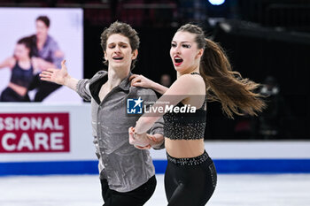 2024-03-22 - Mariia Holubtsova and Kyryl Bielobrov (UKR) during the ISU World Figure Skating Championships on March 22, 2024 at Bell Centre in Montreal, Canada - SKATING - WORLD FIGURE SKATING CHAMPIONSHIPS 2024 - ICE SKATING - WINTER SPORTS