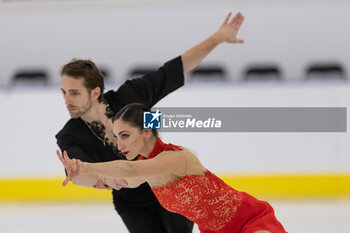 2024-09-14 - Sara CONTI (ITA) / Niccolo MACII (ITA) during Pairs Short Program on September 14, 2024 at IceLab Bergamo, Italy - CHALLENGER SERIES LOMBARDIA TROPHY - ICE SKATING - WINTER SPORTS