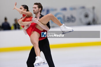 2024-09-14 - Sara CONTI (ITA) / Niccolo MACII (ITA) during Pairs Short Program on September 14, 2024 at IceLab Bergamo, Italy - CHALLENGER SERIES LOMBARDIA TROPHY - ICE SKATING - WINTER SPORTS