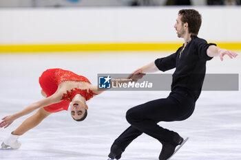 2024-09-14 - Sara CONTI (ITA) / Niccolo MACII (ITA) during Pairs Short Program on September 14, 2024 at IceLab Bergamo, Italy - CHALLENGER SERIES LOMBARDIA TROPHY - ICE SKATING - WINTER SPORTS