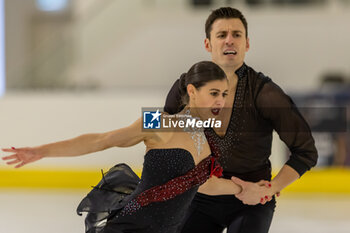 2024-09-14 - Rebecca GHILARDI (ITA) / Filippo Ambrosini (ITA) during Pairs Short Program on September 14, 2024 at IceLab Bergamo, Italy - CHALLENGER SERIES LOMBARDIA TROPHY - ICE SKATING - WINTER SPORTS