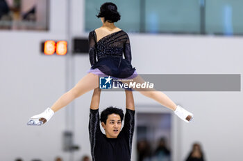 2024-09-14 - Riku MIURA (JPN) / Ryuichi KIHARA (JPN) during Pairs Short Program on September 14, 2024 at IceLab Bergamo, Italy - CHALLENGER SERIES LOMBARDIA TROPHY - ICE SKATING - WINTER SPORTS