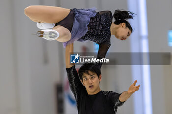 2024-09-14 - Riku MIURA (JPN) / Ryuichi KIHARA (JPN) during Pairs Short Program on September 14, 2024 at IceLab Bergamo, Italy - CHALLENGER SERIES LOMBARDIA TROPHY - ICE SKATING - WINTER SPORTS