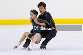 2024-09-14 - Riku MIURA (JPN) / Ryuichi KIHARA (JPN) during Pairs Short Program on September 14, 2024 at IceLab Bergamo, Italy - CHALLENGER SERIES LOMBARDIA TROPHY - ICE SKATING - WINTER SPORTS